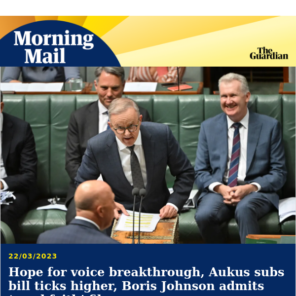Hope for voice breakthrough | Morning Mail from Guardian Australia