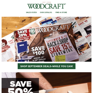 What's On Sale at Woodcraft? Your Favs & More!