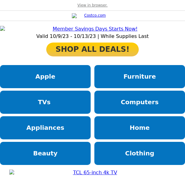 STARTS TODAY! Costco Member Savings Days are Here!