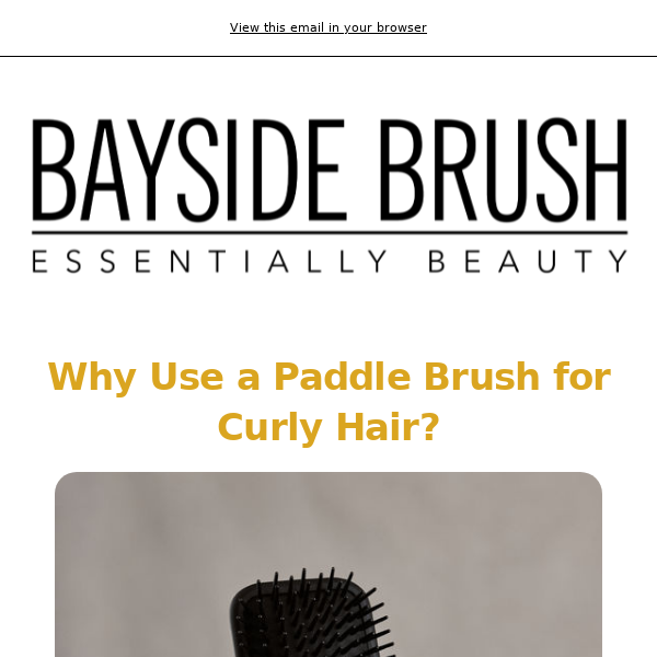 Why Use a Paddle Brush for Curly Hair?