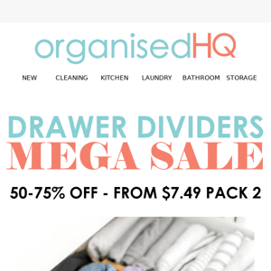 75% OFF Bamboo Drawer Dividers