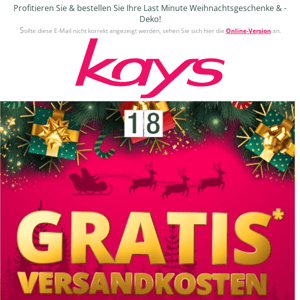 Code ECLAIR = GRATIS VERSANDKOSTEN