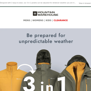 Save On 3 in 1 Jackets To Beat The Cold