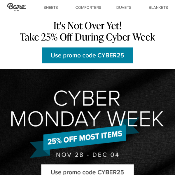 Cyber Monday Sale Starts Now! Take 25% Off