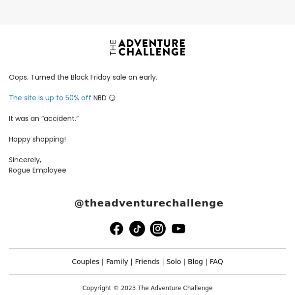 Adventure challenge day 1 🤪 #adventurechallengecouple #theadventurech