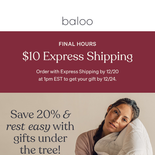 Final Hours: $10 Express Shipping