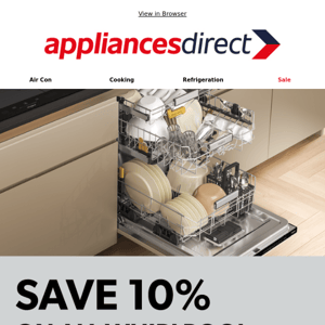 10% off on Whirlpool appliances
