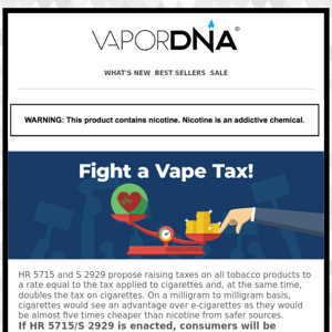 Fight a Vape Tax! Take Action now!