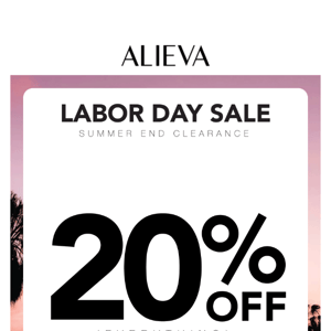 Labor Day Saving - 20% Off Sale