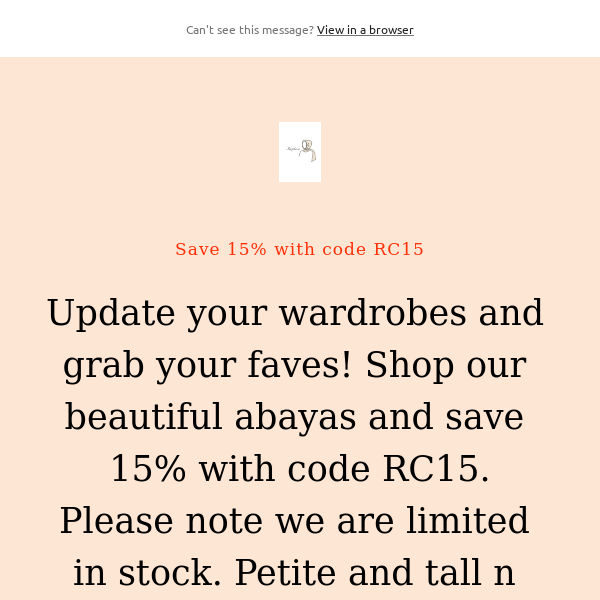 Save 15% with code RC15