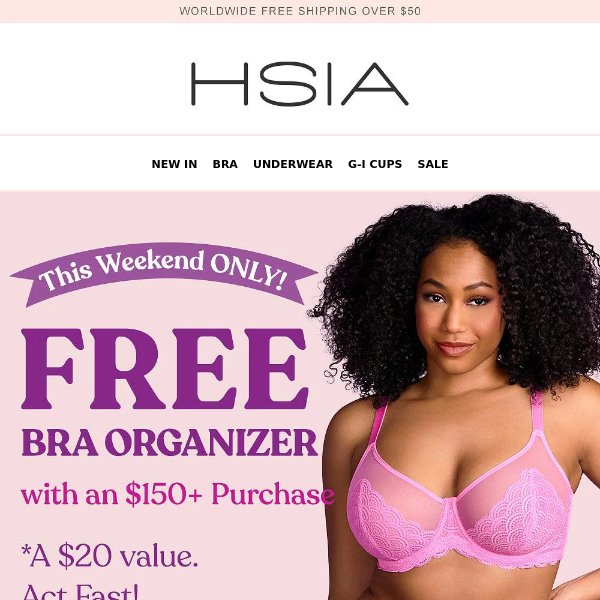 Your Free Gift Awaits🥳Get a FREE Bra Organizer with Orders $150+ - Hsialife