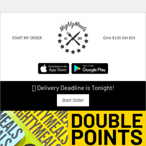 New Menu Item! 🚨 Double Points Ends Tonight!