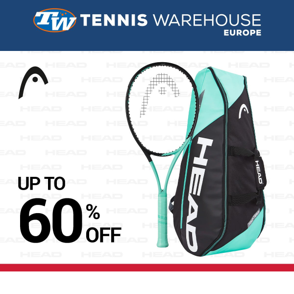 Up to 60% Off! Head Rackets & Bags