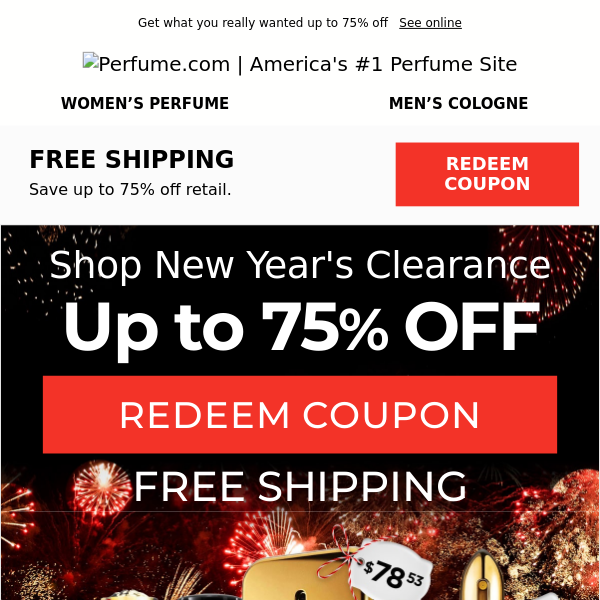 New Year's Clearance Ends Soon Free Shipping