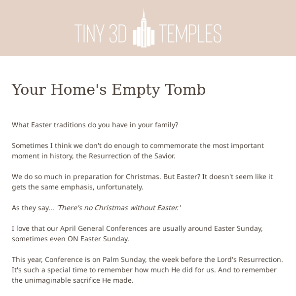 Your home's empty tomb