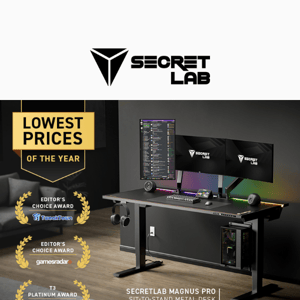 LOWEST PRICES OF THE YEAR: MAGNUS Pro desks