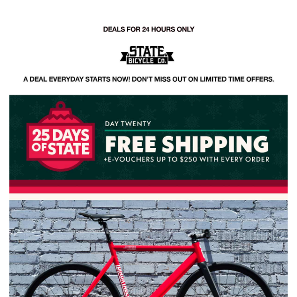 Hurry: Free Shipping Site Wide Today 💨  🔔 25 Days Of State 🎁