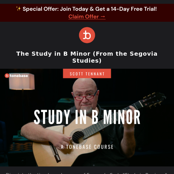 Scott Tennant Teaches Sor’s Study in B Minor