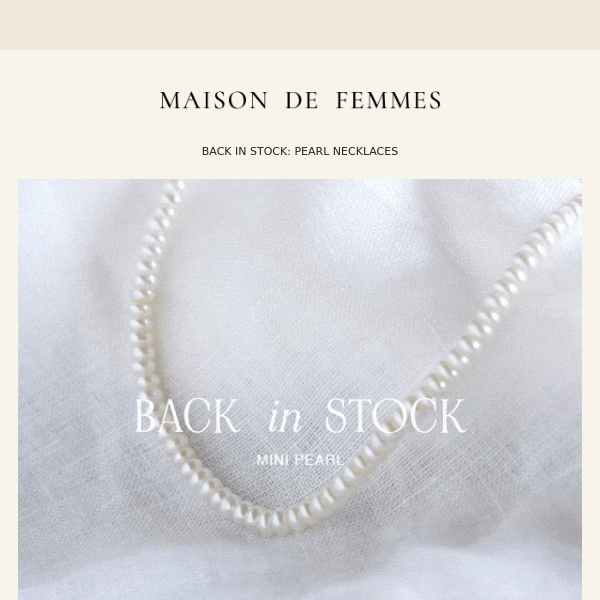 BACK IN STOCK: Freshwater Pearl Necklaces