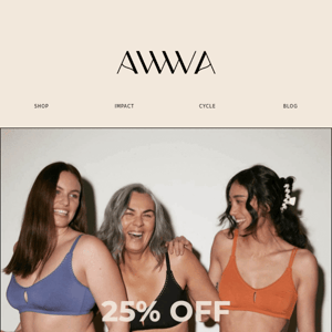25% off all AWWA ends tonight ⏰
