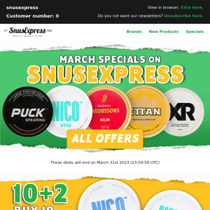 All White deals at SnusExpress – Up to 25% off!