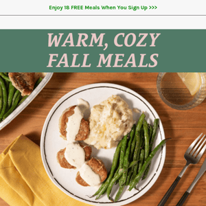 Leave meal planning to us this fall, our easy-prep, no-mess dinners have it all