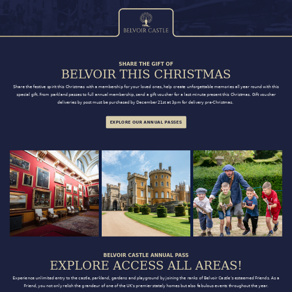 Give the gift of Belvoir this Christmas
