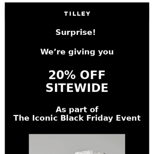 Black Friday Surprise! Take 20% OFF sitewide