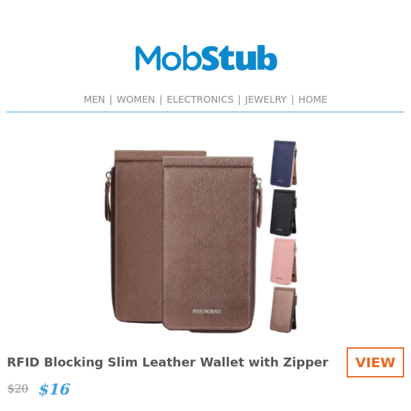 TOP NEW PRODUCTS: RFID Blocking Slim Leather Wallet with Zipper - ONLY $16!