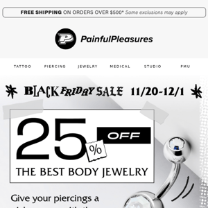 💎Up to 25% OFF jewelry for Black Friday!