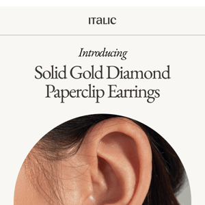 NEW: Diamond Paperclip Earrings