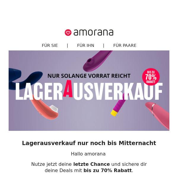 Letzte Chance für bis zu 70% Rabatt 👈