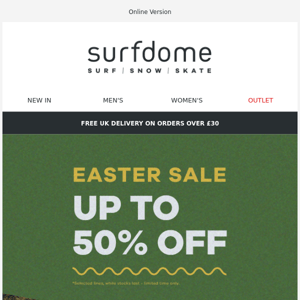 Easter Sale | Up to 50% off