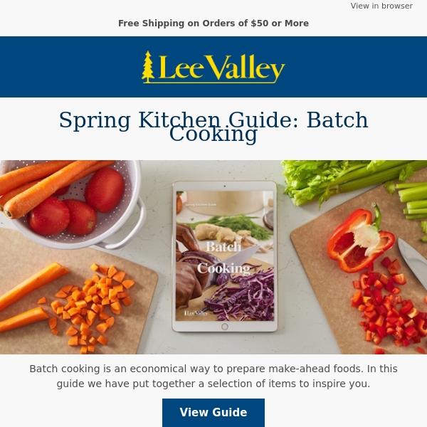 It’s here – The Spring Kitchen Guide: Batch Cooking