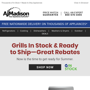 Outdoor Grills -In Stock and ready to ship!