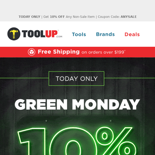 GREEN MONDAY Flash Sale - Today Only!