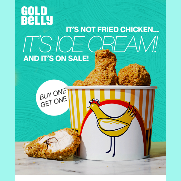 Not Fried Chicken Ice Cream Bucket - BUY 9 GET 9 FREE
