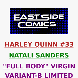 🔥 PRE-SALE LIVE in 30-Mins at 2PM (ET) 🔥NATALI SANDERS HARLEY QUINN #33 🔥 VIRGIN LIMITED TO 600 W/ COA 🔥 SUNDAY (9/17) at 2PM (ET) / 11AM (PT)