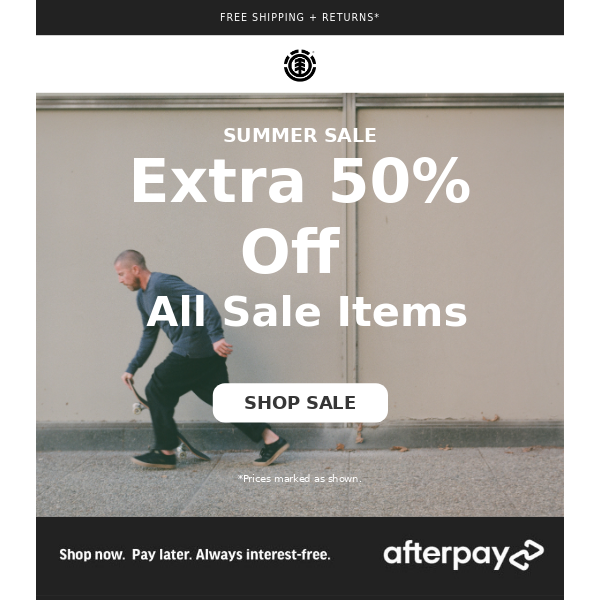 Summer Sale Items Now An Extra 50% Off!