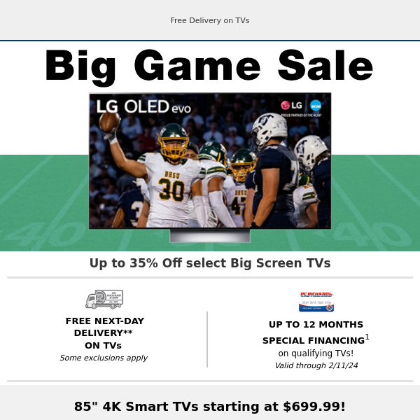 🏈 TV & Audio Deals in time for the Big Game!