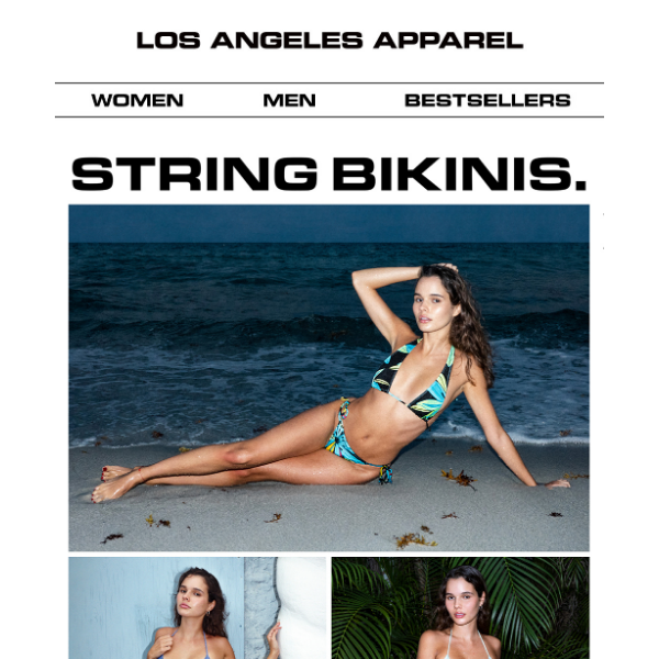 String Bikinis. - Los Angeles Apparel