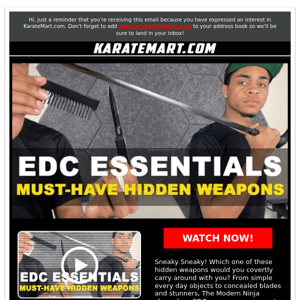 Weapons Wednesday - EDC Essentials!