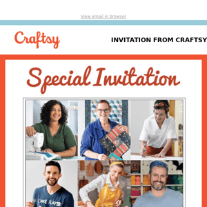 **SPECIAL INVITATION from Craftsy**