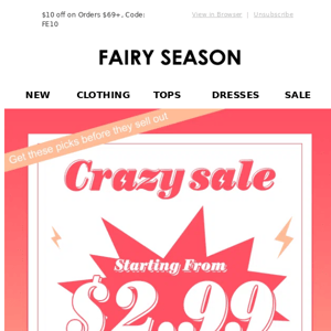 💌Crazy Sale, Start from $2.99!🤩