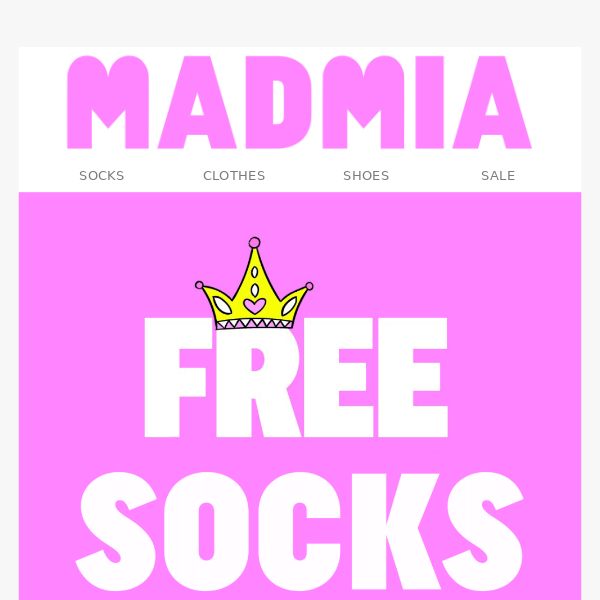 FREE Pair of Socks on all orders over $60🧦