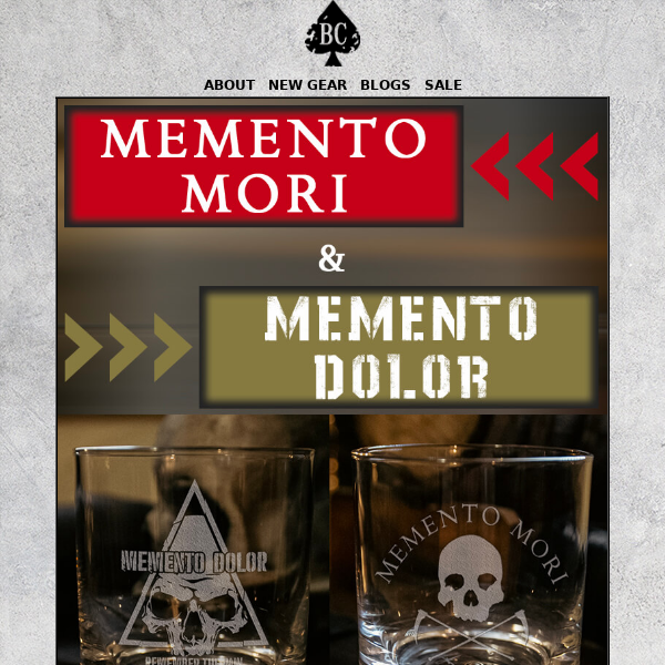 NEW - Memento Mori & Dolor Rocks Glasses!