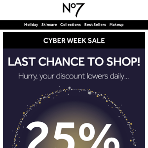 The Countdown Continues: 25% Off, Today Only