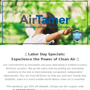 Don't Miss AirTamer's Labor Day Sale