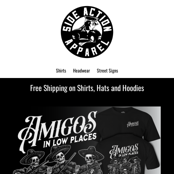 Free Shipping on Shirts, Hats and Hoodies