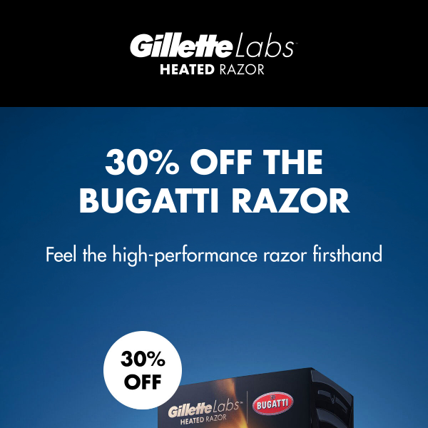 🏎️ FLASH SALE: 30% on Bugatti Razor